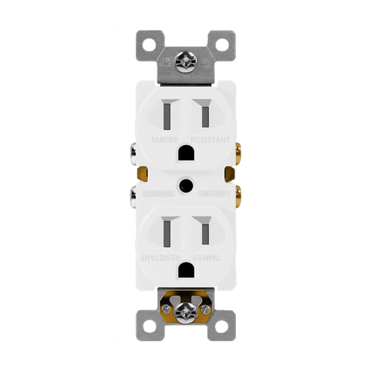 Residential Grade 15A Tamper-Resistant Duplex Receptacle