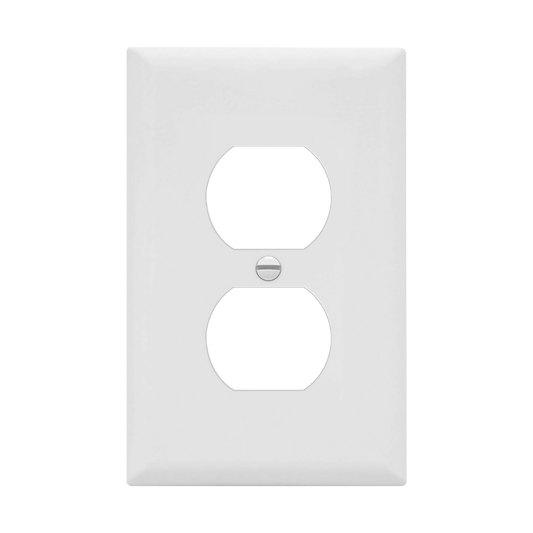 Duplex Receptacle One-Gang Wall Plate, Mid-Size