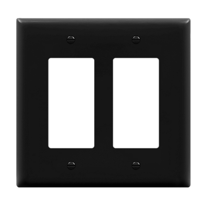 Decorator/GFCI Two-Gang Wall Plate, Mid-Size