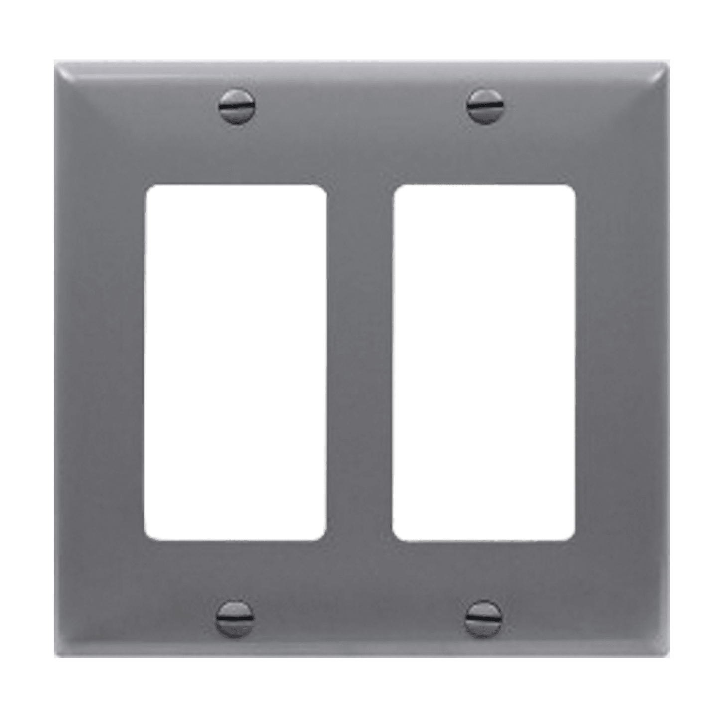 Decorator/GFCI Two-Gang Wall Plate, Mid-Size