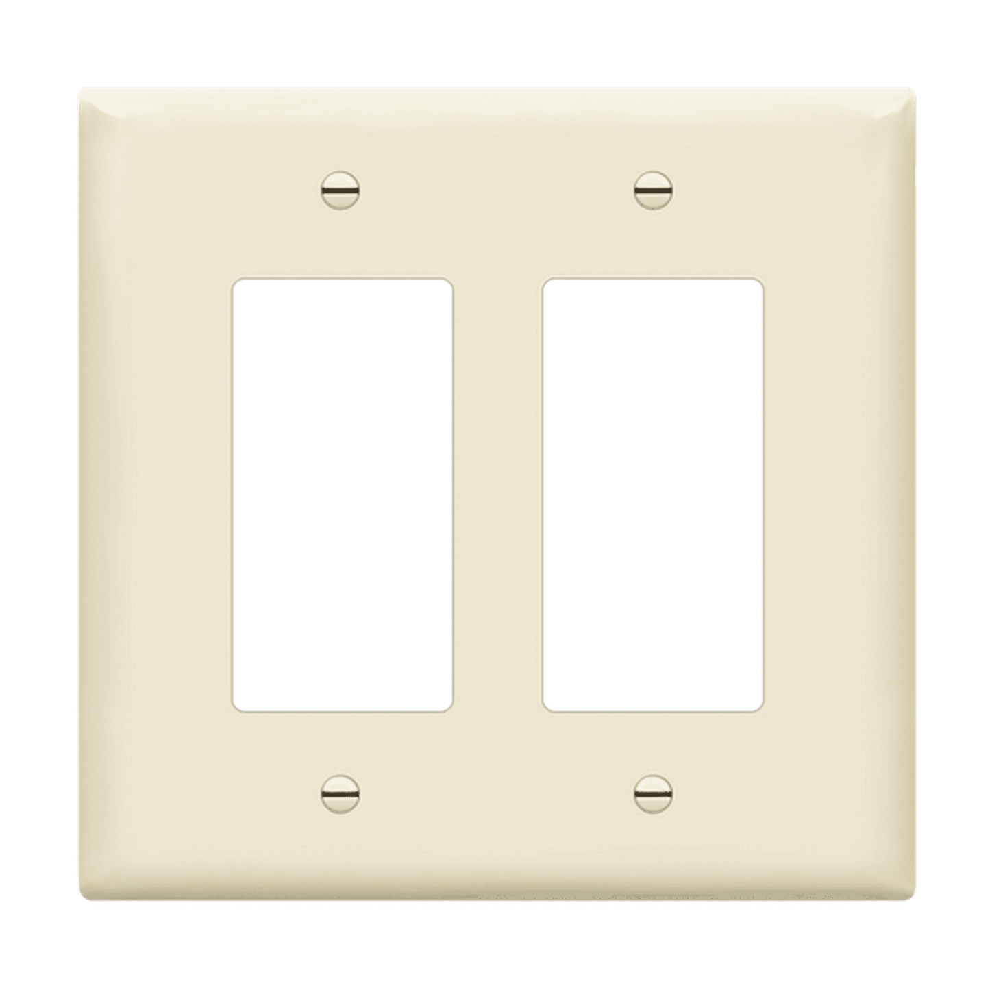 Decorator/GFCI Two-Gang Wall Plate, Mid-Size