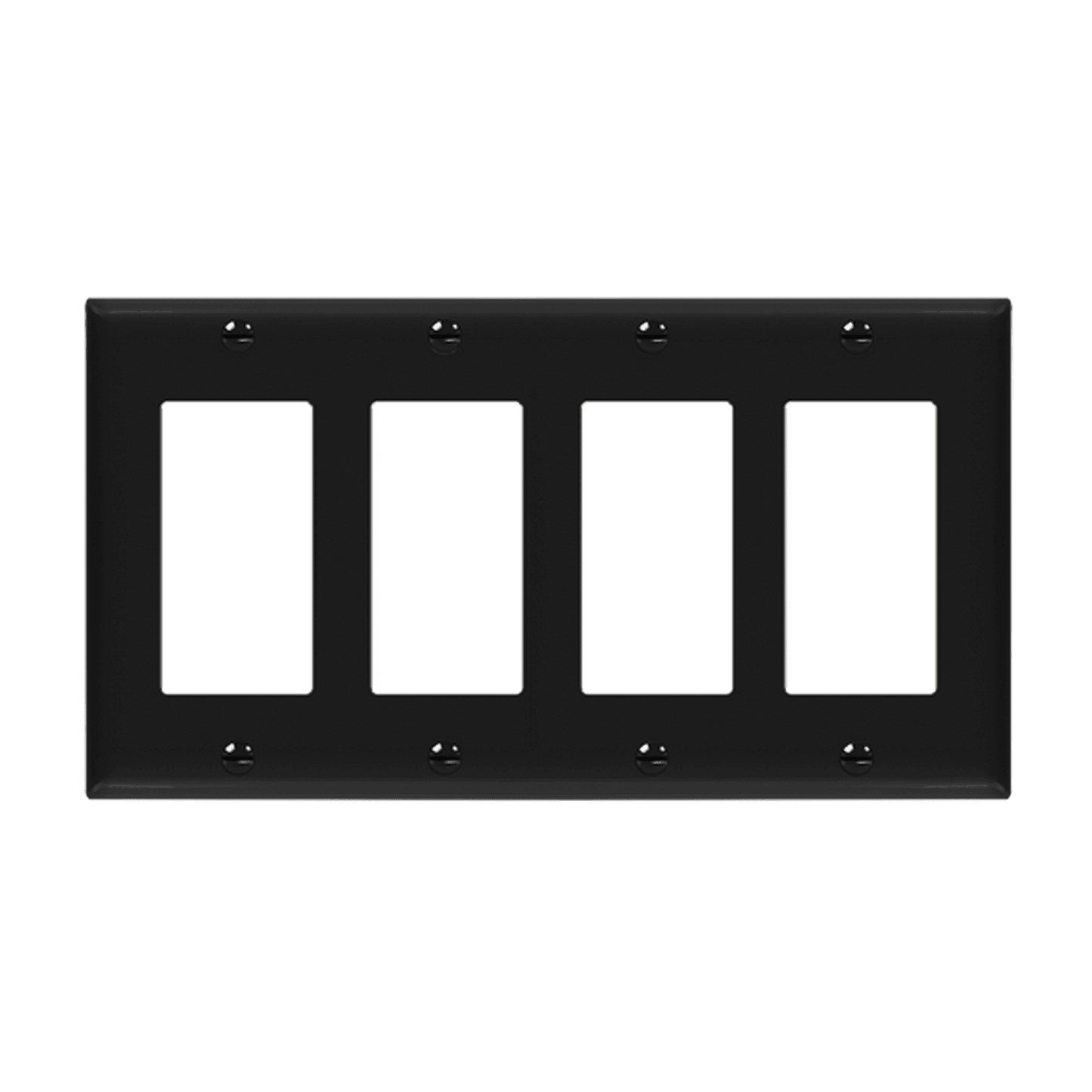 Decorator/GFCI Four-Gang Wall Plate, Mid-Size