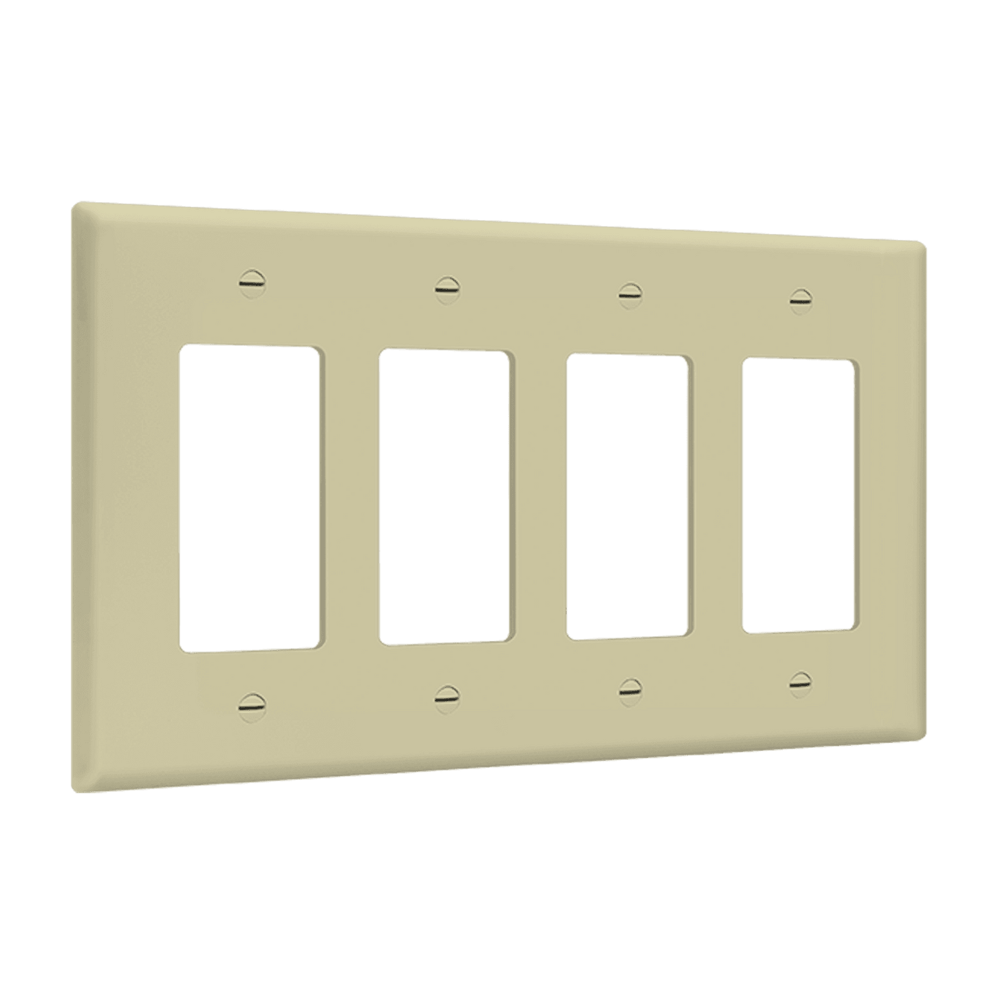 Enerlites 8834M Decorator/GFCI Four-Gang Wall Plate, Mid-Size