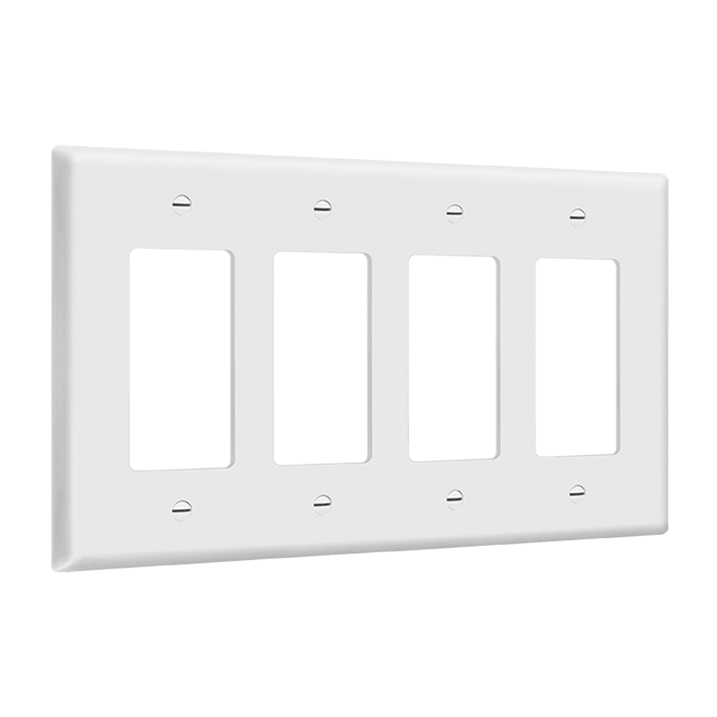 Enerlites 8834M Decorator/GFCI Four-Gang Wall Plate, Mid-Size