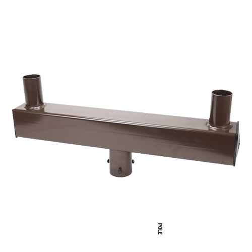 PORTOR LIGHTING Vertical Round Tenon Pole Bracket 2 ARM