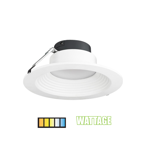 PORTOR LIGHTING 8 inch Retrofit Recessed Commercial Grade Downlight wattage selectable 17W/24W/30W