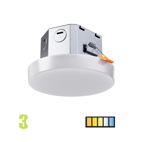 4” Back-Lit 3in1 Surface Mount with CCT Selector