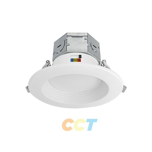 4” LED Baffle Recessed Downlight with Junction Box and 5CCT