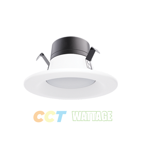 PORTOR LIGHTING 4” LED Smooth Retrofit Recessed Downlight with CCT and Wattage Selector