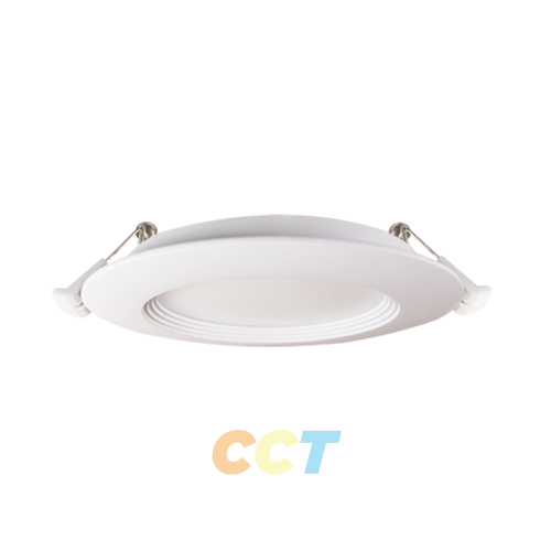 PORTOR LIGHTING 4 inch Round LED Slim Baffle Recessed Downlight with Multiple CCT