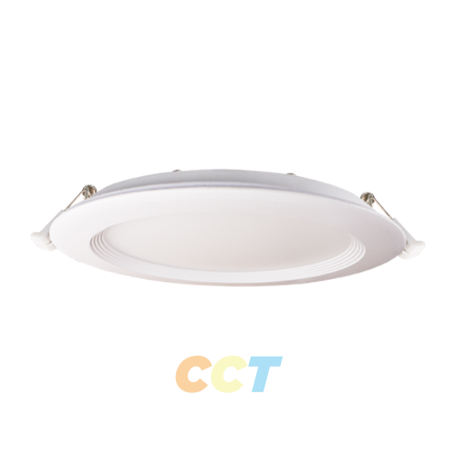 PORTOR LIGHTING 6 inch Round LED Slim Baffle Recessed Downlight with Multiple CCT