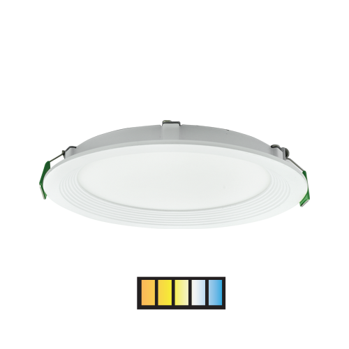 6" Round LED Slim Baffle Recessed Downlight with CCT Selector