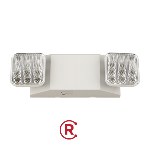 Square Double Head Emergency Light with Remote Capability