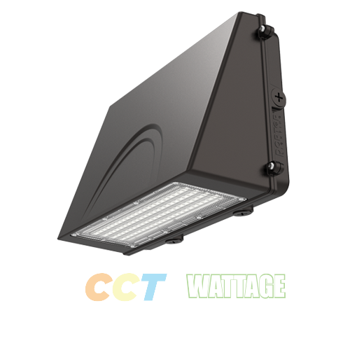 Architectural Full Cut-Off Wall Pack Luminaire with Wattage and CCT Selector