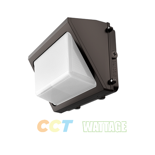 PORTOR LIGHTING 45W/60W/75W Wall Pack with CCT Tunable & Wattage Selector